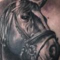 Realistic Back Horse tattoo by Kipod Studio