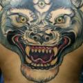 Rücken Wolf tattoo von Kipod Studio