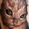 Schulter Katzen tattoo von Kipod Studio