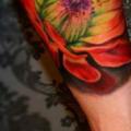 Arm Realistic Flower tattoo by Kwadron Tattoo Gallery