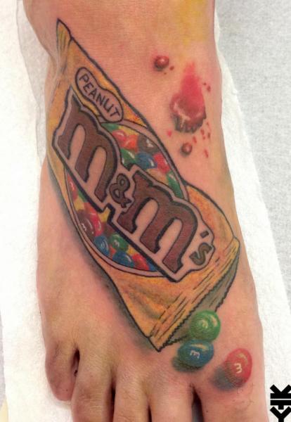 Realistic Foot Candy Tattoo by On Point Tattoo