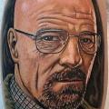 tatuaje Brazo Retrato Realista Walter White por Inkaholik Tattoos