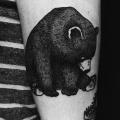 Arm Bären Dotwork tattoo von Kostya Dvuhzerkalcev