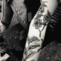 Arm Flower Leaf tattoo by Kostya Dvuhzerkalcev