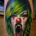 Fantasie Waden Clown tattoo von Sacred Art Tattoo