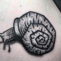 Shoulder Snail tattoo by Sacred Art Tattoo