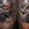 Shoulder Realistic Owl tattoo by Blacksheep Ink