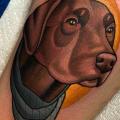 Arm Dog tattoo by Dave Wah
