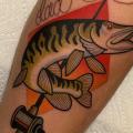 tatuaje Brazo Pescado por Dave Wah