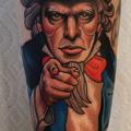 Calf Uncle Sam tattoo by Dave Wah