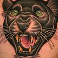 Chest Panther tattoo by Dave Wah