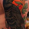Shoulder Crow tattoo by Dave Wah