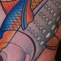 Shoulder Fish tattoo by Dave Wah
