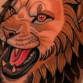 Shoulder Lion tattoo by Dave Wah