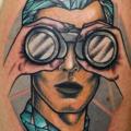 Arm Männer Fernglas tattoo von Stefan Semt
