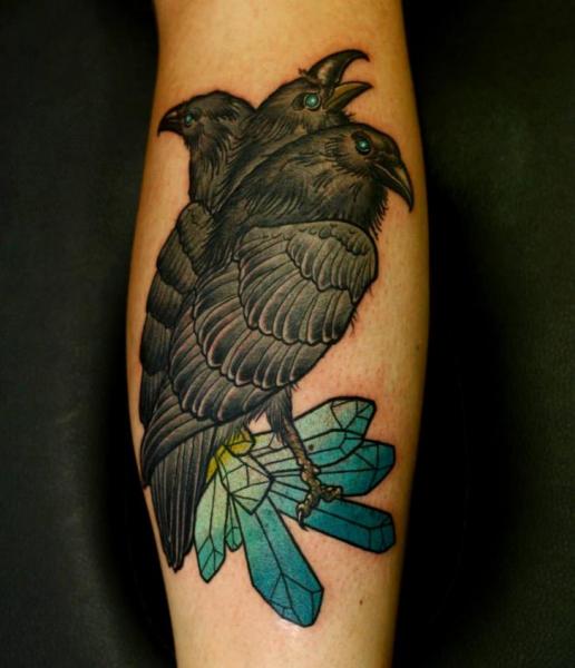 Arm Crow Tattoo by Stefan Semt