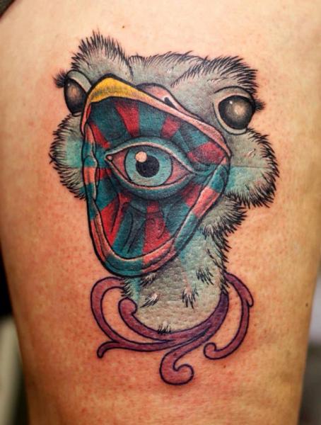 Arm Eye Ostrich Tattoo by Stefan Semt