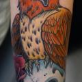 Arm Skull Owl tattoo by Stefan Semt