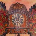 Clock Breast Leaf tattoo by Stefan Semt