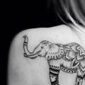 Shoulder Back Elephant tattoo by Silence of Art Tattoo Studio