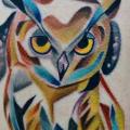 Shoulder Owl tattoo by Silence of Art Tattoo Studio