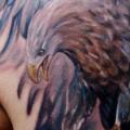 tatuaje Hombro Realista Águila por Silence of Art Tattoo Studio