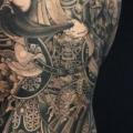 tatuaje Japoneses Espalda Samurai por Ten Ten Tattoo