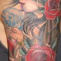 Shoulder Gypsy tattoo by Ten Ten Tattoo