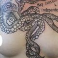 Realistic Breast Octopus tattoo by Gallon Tattoo