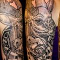 Shoulder Arm Moose tattoo by Gallon Tattoo