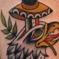 Arm Old School Eagle Dagger tattoo by Providence Tattoo studio
