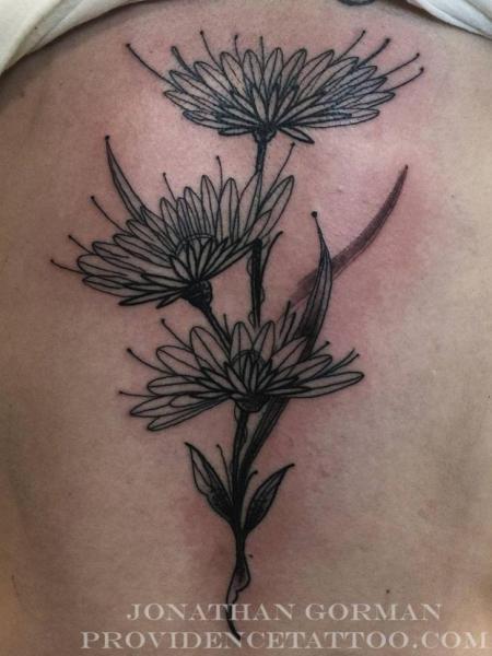 Tatuaż Kwiat Plecy przez Providence Tattoo studio