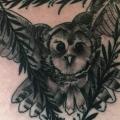 Realistic Back Owl tattoo by Providence Tattoo studio