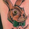 Lettering Rabbit tattoo by Providence Tattoo studio