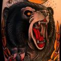 Shoulder Old School Bear tattoo by Providence Tattoo studio