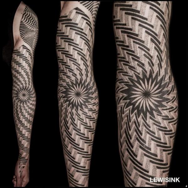 Dotwork Sleeve Tattoo von Lewis Ink
