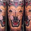 Arm Lion Crown tattoo by Davidov Andrew