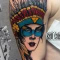 Shoulder Indian tattoo by Davidov Andrew