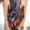 Rabbit Thigh tattoo by Davidov Andrew
