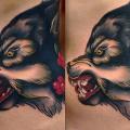 Wolf tattoo by Davidov Andrew