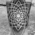 Leg Dotwork Geometric tattoo by Vienna Electric Tattoo
