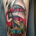 Arm Galleon tattoo by Nik The Rookie