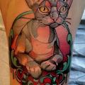 Cat Thigh tattoo by Nik The Rookie