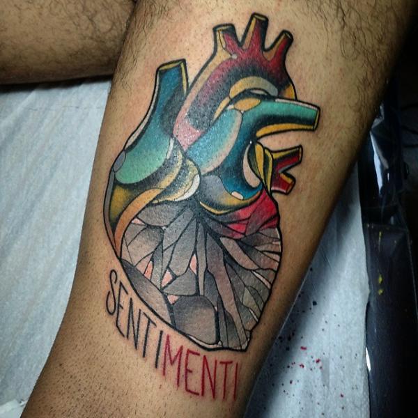 Heart Thigh Tattoo by Nik The Rookie