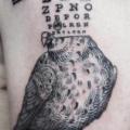 Shoulder Lettering Eagle Dotwork Fonts tattoo by Ottorino d'Ambra