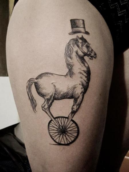 Horse Thigh Hat Tattoo by Ottorino d'Ambra