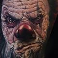 tatuaggio Braccio Realistici Pagliaccio di Alex de Pase