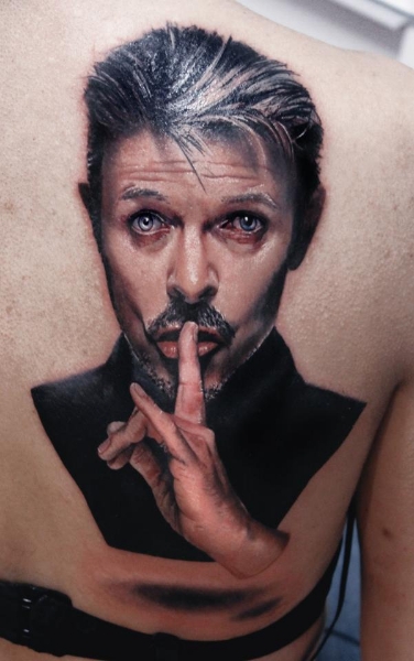 Tatuaje Retrato Realista Espalda por Alex de Pase