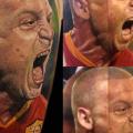 tatuaggio Ritratti Realistici Polpaccio di Alex de Pase
