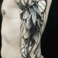 Shoulder Arm Dotwork Abstract tattoo by Michele Zingales